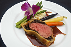 Beef Wellington | Tri Colored Carrots | Grilled Asparagus